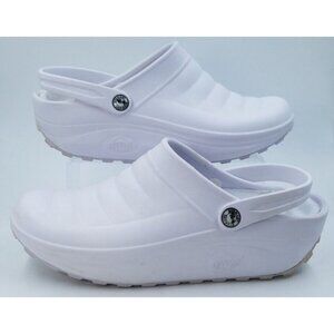 Anywear Clogs Slip-On Closed Round Toe White Work Comfort Casual Shoes Men's 10
